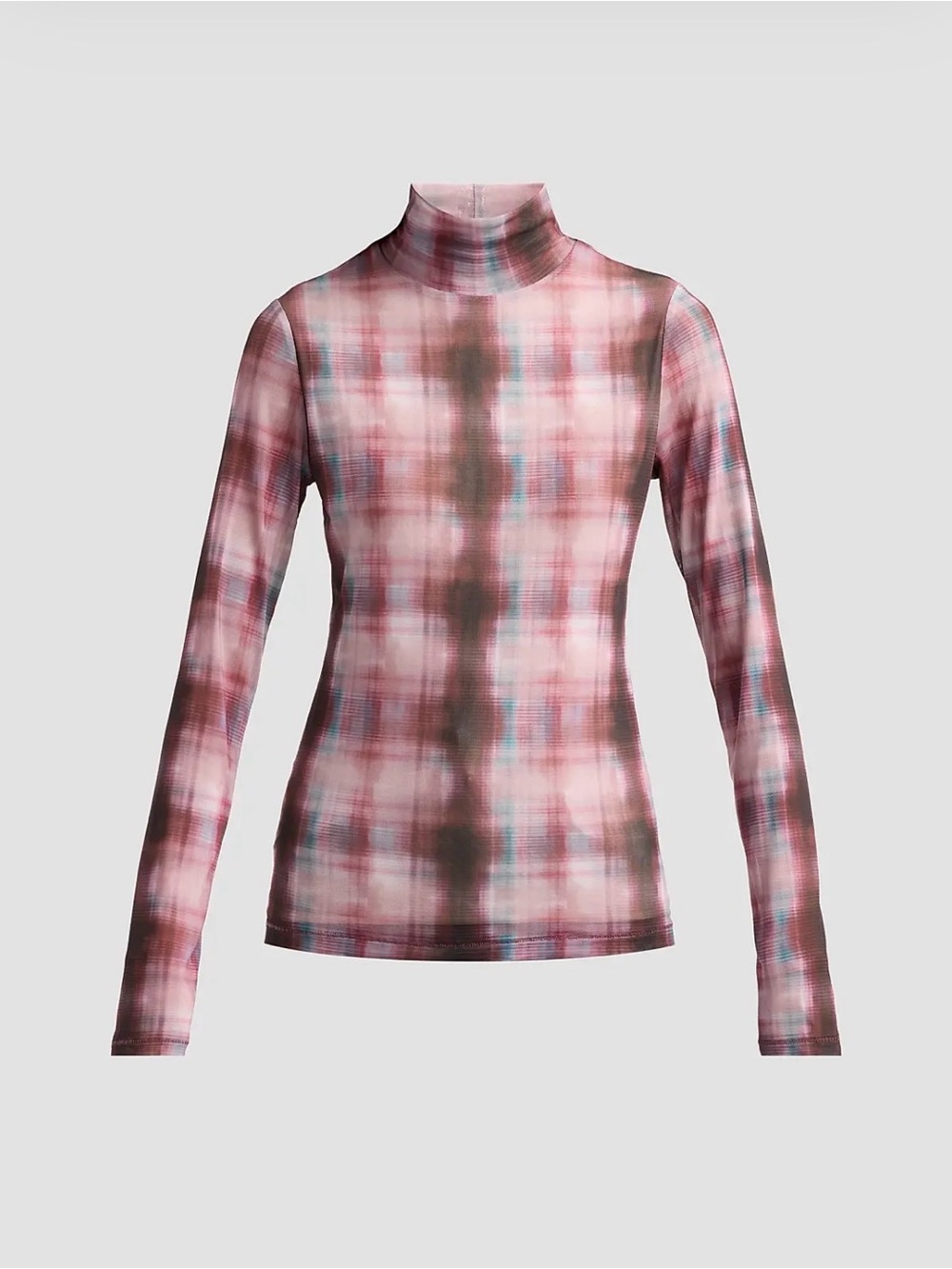 rag & bone Yana Plaid Turtleneck Top